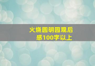 火烧圆明园观后感100字以上