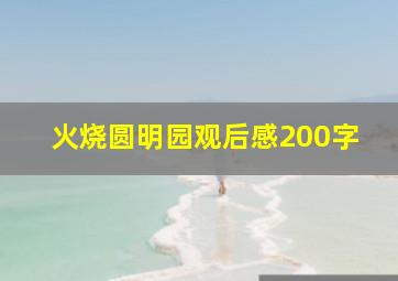 火烧圆明园观后感200字