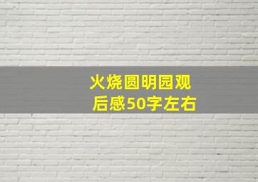 火烧圆明园观后感50字左右