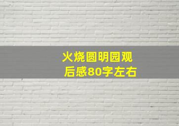 火烧圆明园观后感80字左右