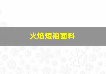 火焰短袖面料