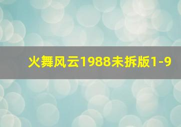 火舞风云1988未拆版1-9