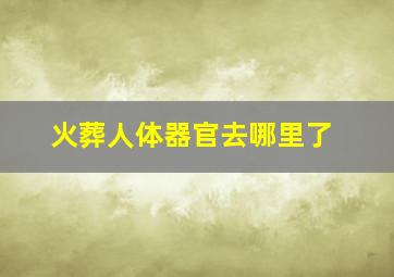 火葬人体器官去哪里了