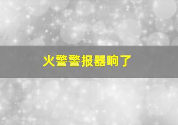 火警警报器响了