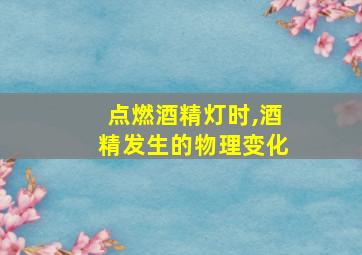 点燃酒精灯时,酒精发生的物理变化