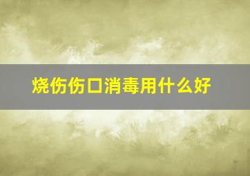 烧伤伤口消毒用什么好