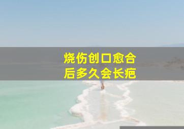 烧伤创口愈合后多久会长疤