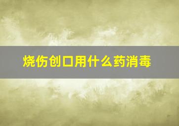 烧伤创口用什么药消毒