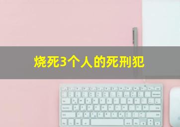 烧死3个人的死刑犯