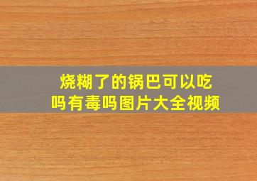 烧糊了的锅巴可以吃吗有毒吗图片大全视频