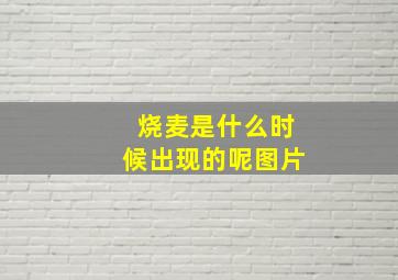 烧麦是什么时候出现的呢图片