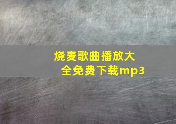 烧麦歌曲播放大全免费下载mp3