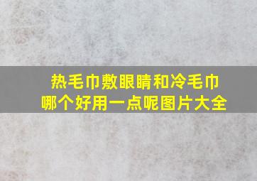 热毛巾敷眼睛和冷毛巾哪个好用一点呢图片大全