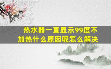 热水器一直显示99度不加热什么原因呢怎么解决