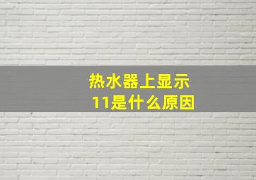 热水器上显示11是什么原因