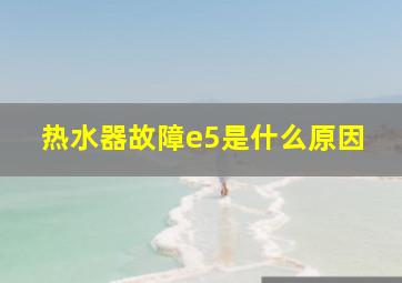 热水器故障e5是什么原因