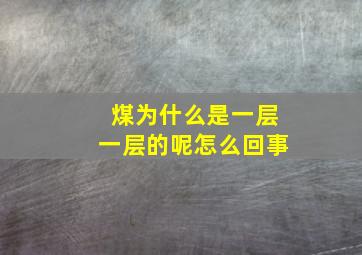 煤为什么是一层一层的呢怎么回事