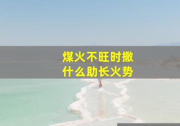 煤火不旺时撒什么助长火势