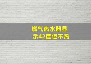 燃气热水器显示42度但不热