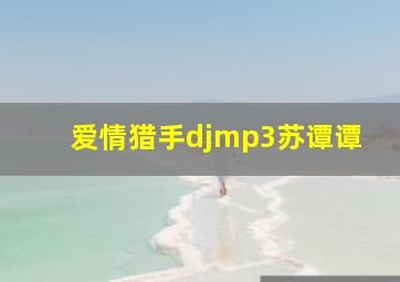 爱情猎手djmp3苏谭谭