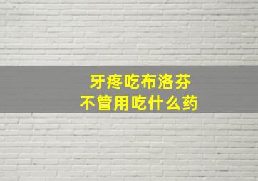 牙疼吃布洛芬不管用吃什么药