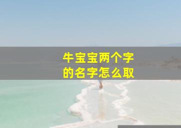 牛宝宝两个字的名字怎么取