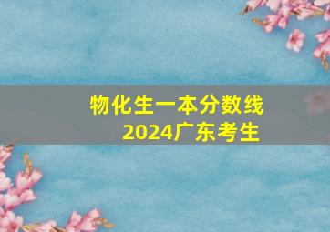 物化生一本分数线2024广东考生