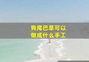 狗尾巴草可以做成什么手工