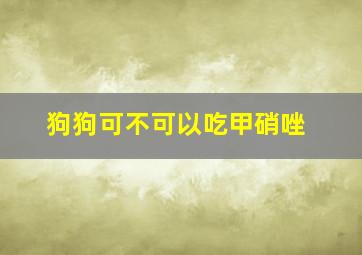 狗狗可不可以吃甲硝唑