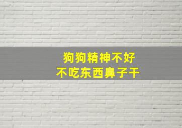 狗狗精神不好不吃东西鼻子干