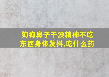 狗狗鼻子干没精神不吃东西身体发抖,吃什么药