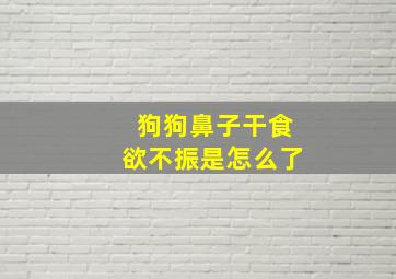 狗狗鼻子干食欲不振是怎么了