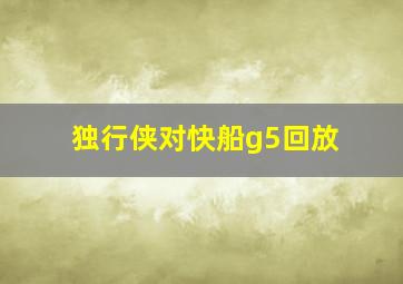 独行侠对快船g5回放