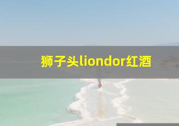 狮子头liondor红酒