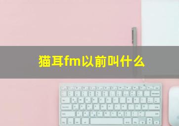 猫耳fm以前叫什么