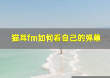 猫耳fm如何看自己的弹幕