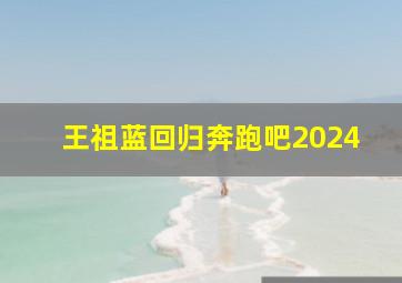 王祖蓝回归奔跑吧2024