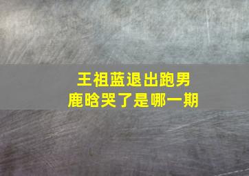 王祖蓝退出跑男鹿晗哭了是哪一期