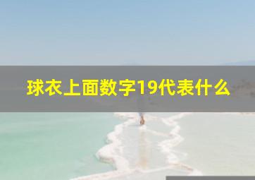 球衣上面数字19代表什么