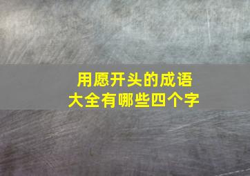 用愿开头的成语大全有哪些四个字