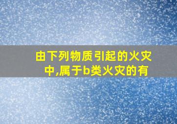 由下列物质引起的火灾中,属于b类火灾的有