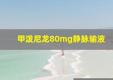 甲泼尼龙80mg静脉输液