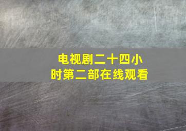 电视剧二十四小时第二部在线观看