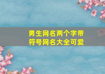 男生网名两个字带符号网名大全可爱