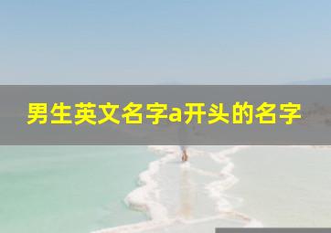 男生英文名字a开头的名字