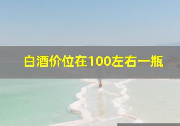 白酒价位在100左右一瓶