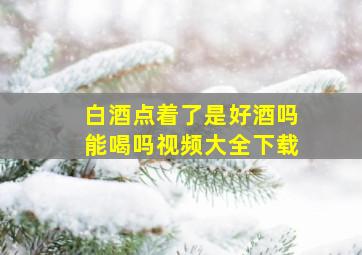 白酒点着了是好酒吗能喝吗视频大全下载