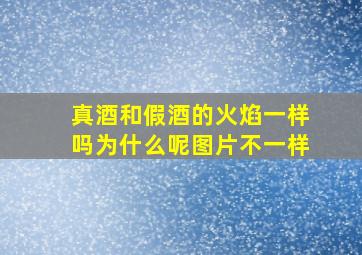 真酒和假酒的火焰一样吗为什么呢图片不一样