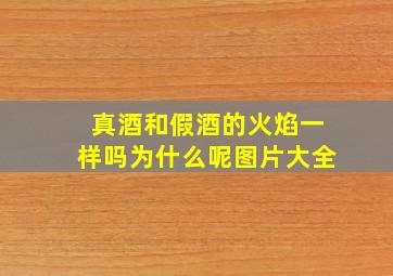 真酒和假酒的火焰一样吗为什么呢图片大全