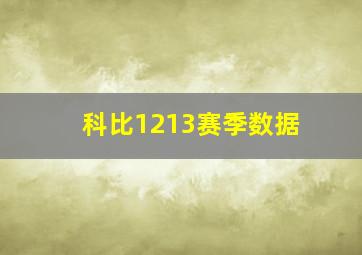 科比1213赛季数据